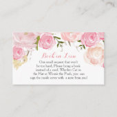 Rosa Blume Buch in Lieu, bringen Sie ein Buch Begleitkarte (Vorderseite)