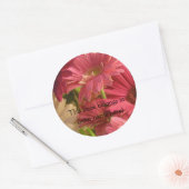 Rosa Blume Buchzeichen Runder Aufkleber (Umschlag)