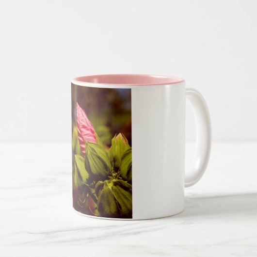 Rosa Blume Bud Foto Tasse (VorderseiteRechts)