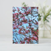 Rosa Blume Buds auf einem Baum Einladung (Stehend Vorderseite)