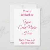 Rosa Blume Buds auf einem Baum Einladung (Rückseite)