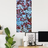 Rosa Blume Buds auf einem Baum Poster (Heimbüro)