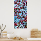 Rosa Blume Buds auf einem Baum Poster (Küche)