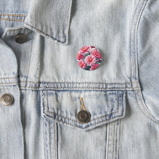 Rosa Blume Button (Beispiel)