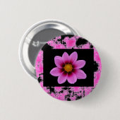 Rosa Blume Button (Vorne & Hinten)