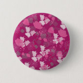 rosa Blume Button (Vorderseite)