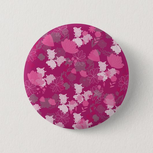 rosa Blume Button (Vorderseite)