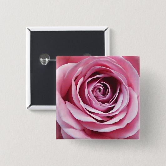 Rosa Blume Button (Vorne & Hinten)