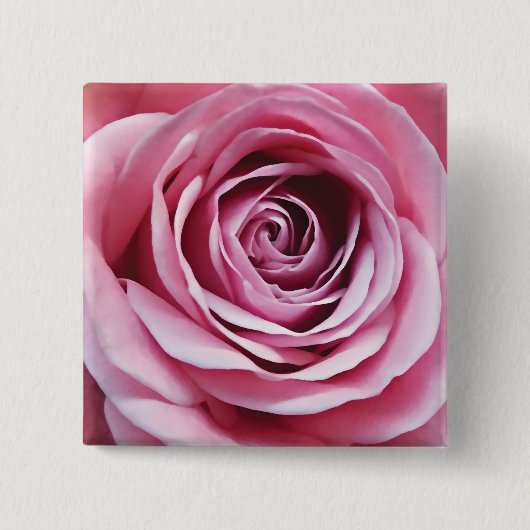 Rosa Blume Button (Vorderseite)