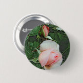 Rosa Blume Button (Vorne & Hinten)