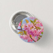 Rosa Blume Button (Vorne & Hinten)