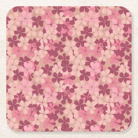 Rosa Blume Camouflage Untersetzer Set (Vorderseite)