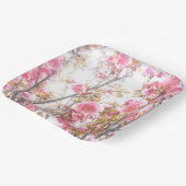 Rosa Blume Cherry Blossom Blumenmuster Niedlich Pappteller (Gewinkelt)