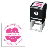 Rosa Blume Cherry Rücksendeadresse Permastempel (Beispiel)