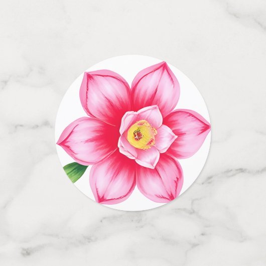 Rosa Blume Confetti Konfetti (Klein Vorderseite)