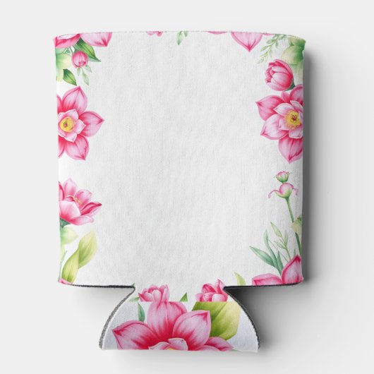 Rosa Blume Cooler Dosenkühler (Rückseite)