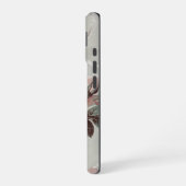 Rosa Blume Coquette Muster iPhone 16 Hülle (Linke Seite)