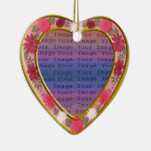 Rosa Blume Custom Heart Ornament (Rechts)