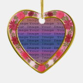 Rosa Blume Custom Heart Ornament (Vorne)