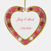 Rosa Blume Custom Heart Ornament (Hinten)