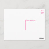 Rosa Blume Danke, dass Sie Aquarellfarben-Blume Ho Postkarte (Rückseite)