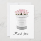 Rosa Blume Danke Karte (Vorderseite)