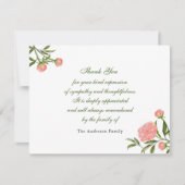 Rosa Blume Dankeskarte (Vorderseite)