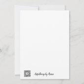 Rosa Blume Dankeskarte (Rückseite)