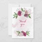 Rosa Blume Dankeskarte (Vorderseite)