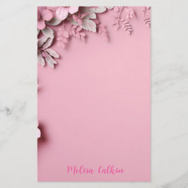 Rosa Blume Dekoration mit rosa Hintergrund Briefpapier