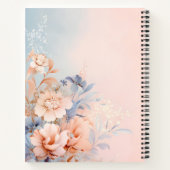 Rosa Blume Dekoration mit rosa Hintergrund Notizblock (Rückseite)