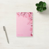 Rosa Blume Dekoration mit rosa Hintergrund Post-it Klebezettel (Büro)