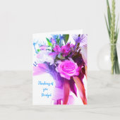 Rosa Blume Denken Sie an Sie bald wieder gut Karte (Vorderseite)