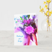 Rosa Blume Denken Sie an Sie bald wieder gut Karte (Gelbe Blume)