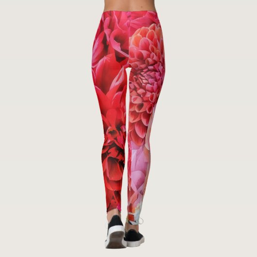 Rosa Blume der Blumen Leggings (Rückseite)