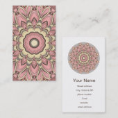 Rosa Blume der Liebe - Mandala Visitenkarte (Vorne/Hinten)