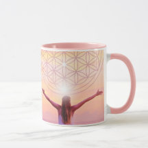 Rosa Blume der Tasse des Lebens - Empowerment des 