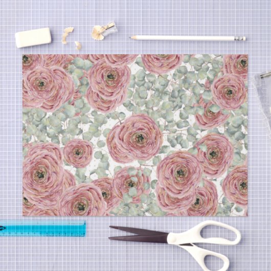 Rosa Blume (Design 67 Pink Serie) Seidenpapier (Handwerk)