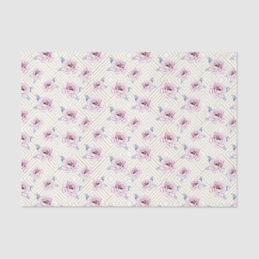 Rosa Blume (Design 76 Pink Serie) Seidenpapier (Vorderseite)