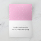 Rosa Blume, die an Sie denken Karte (Innenseite)