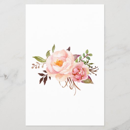 Rosa Blume, die ich bin Baby Showgame Card Flyer (Hinten)