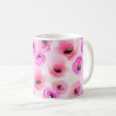 Rosa Blume Digitale Kunst Kaffeetasse (VorderseiteRechts)