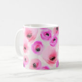 Rosa Blume Digitale Kunst Kaffeetasse (Vorderseite Links)
