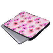 Rosa Blume Digitale Kunst Laptopschutzhülle (Vorne Knopf)