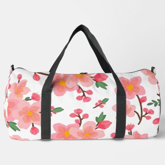 Rosa Blume Duffle Bag (Vorderseite)