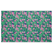 Rosa Blume, dunkelblauer Hintergrund Stoff (Fat Quarter (45,7 x 55,9 cm))