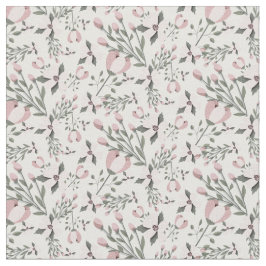 Rosa Blume dunkelgrüne Blätter moderne Blumen Stoff