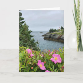 rosa Blume durch die Seekarte (innen leer) Karte