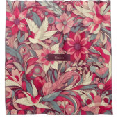 Rosa Blume Duschvorhang (Vorderseite)