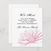 Rosa Blume Effekt Änderung der Adressenankündigung Ankündigung (Vorne/Hinten)